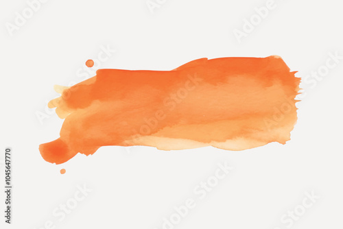 Vibrant orange watercolor brushstroke