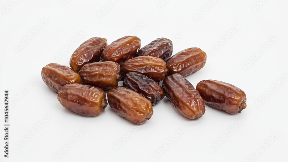Isolated Barhi Dates on a White Background Isolated Barhi Dates on a White Background