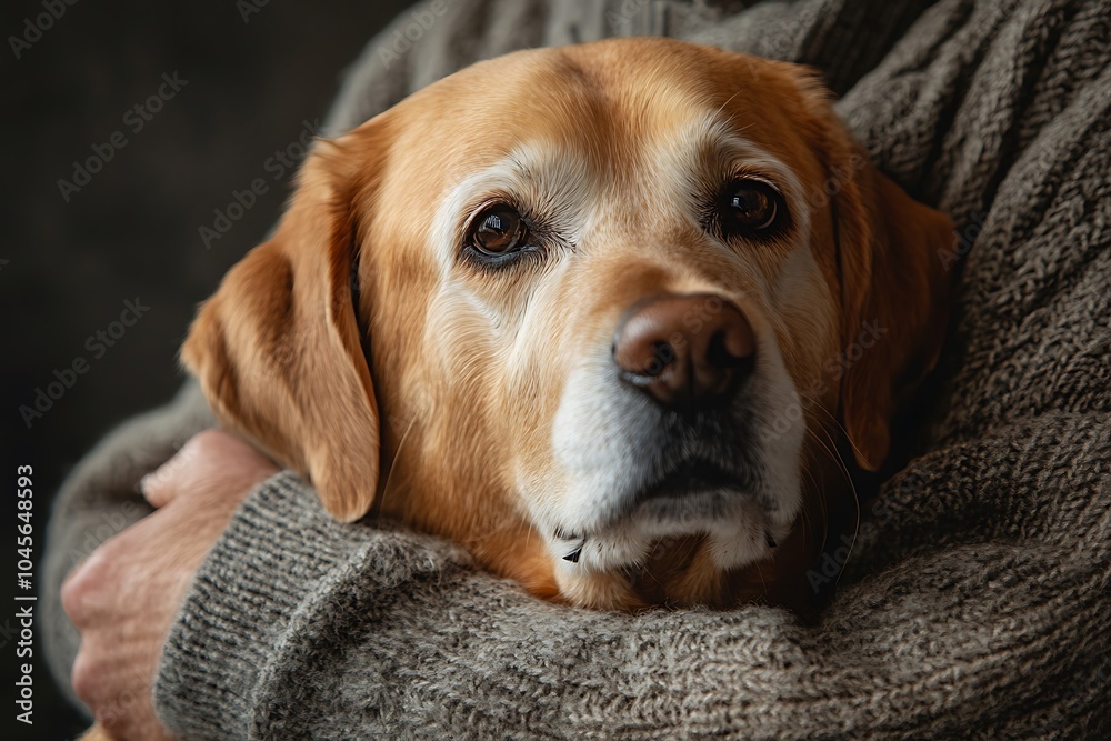 Golden Retriever Dog Portrait, Warm Eyes Gazing with Love and Loyalty. Golden Retriever Dog Portrait, Warm Eyes Gazing with Love and Loyalty.