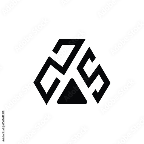 ZS letter logo design on White background. ZS creative initials letter logo concept. ZS letter design.
