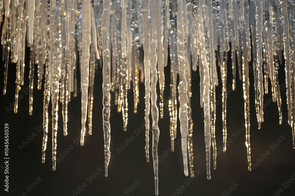 Frosty icicles. Frosty icicles.