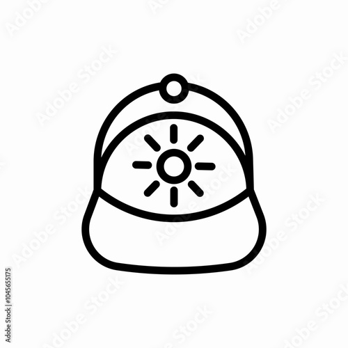 baseball cap icon sign vector