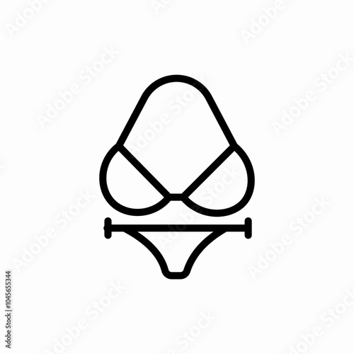bikini swim suit icon sign vector