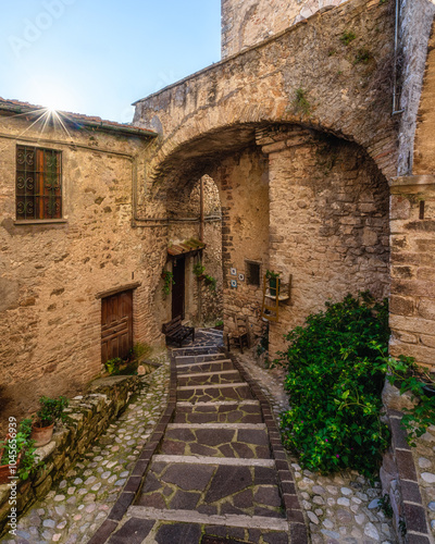 The beautiful village of Rocchette, near Torri in Sabina, in the Province of Rieti, Lazio, Italy.