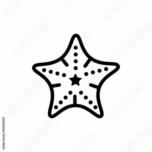 starfish animal icon sign vector