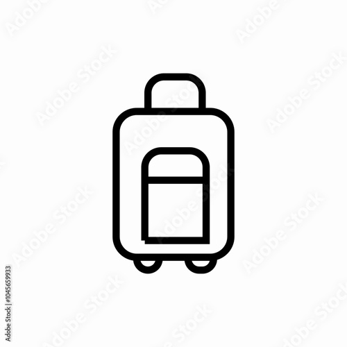 travel luggage icon sign vector