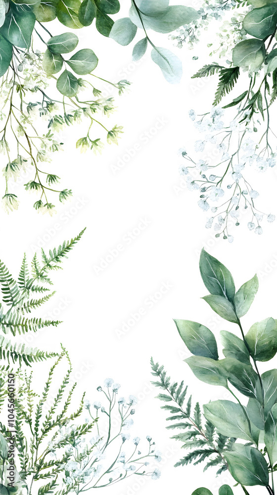 Botanical border design Botanical border design