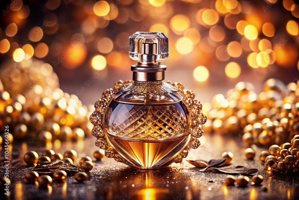 Elegant Macro Photography of a Luxurious Perfume Bottle with Delicate Details and Soft Lighting for Fragrance Industry Elegant Macro Photography of a Luxurious Perfume Bottle with Delicate Details and Soft Lighting for Fragrance Industry