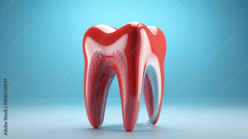 A stylized 3D representation of a tooth, showcasing dental health and anatomy. A stylized 3D representation of a tooth, showcasing dental health and anatomy.