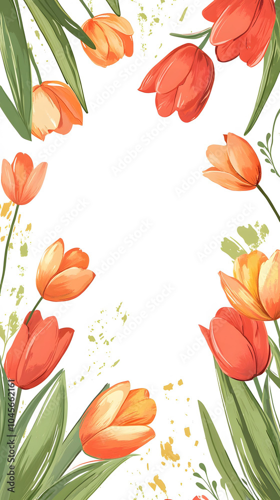 Obraz premium Vibrant tulip frame