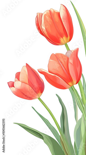 Vibrant tulips display