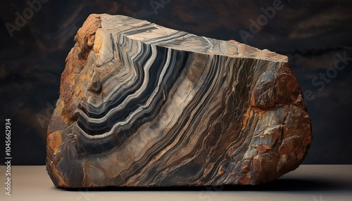 gneiss rock specimen metamorphic rock foliated stone
