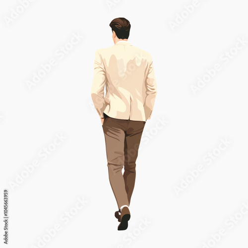 Stylish man walking away
