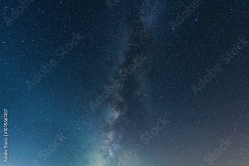 Beautiful starry night sky with bright milky way.Astronomical background.