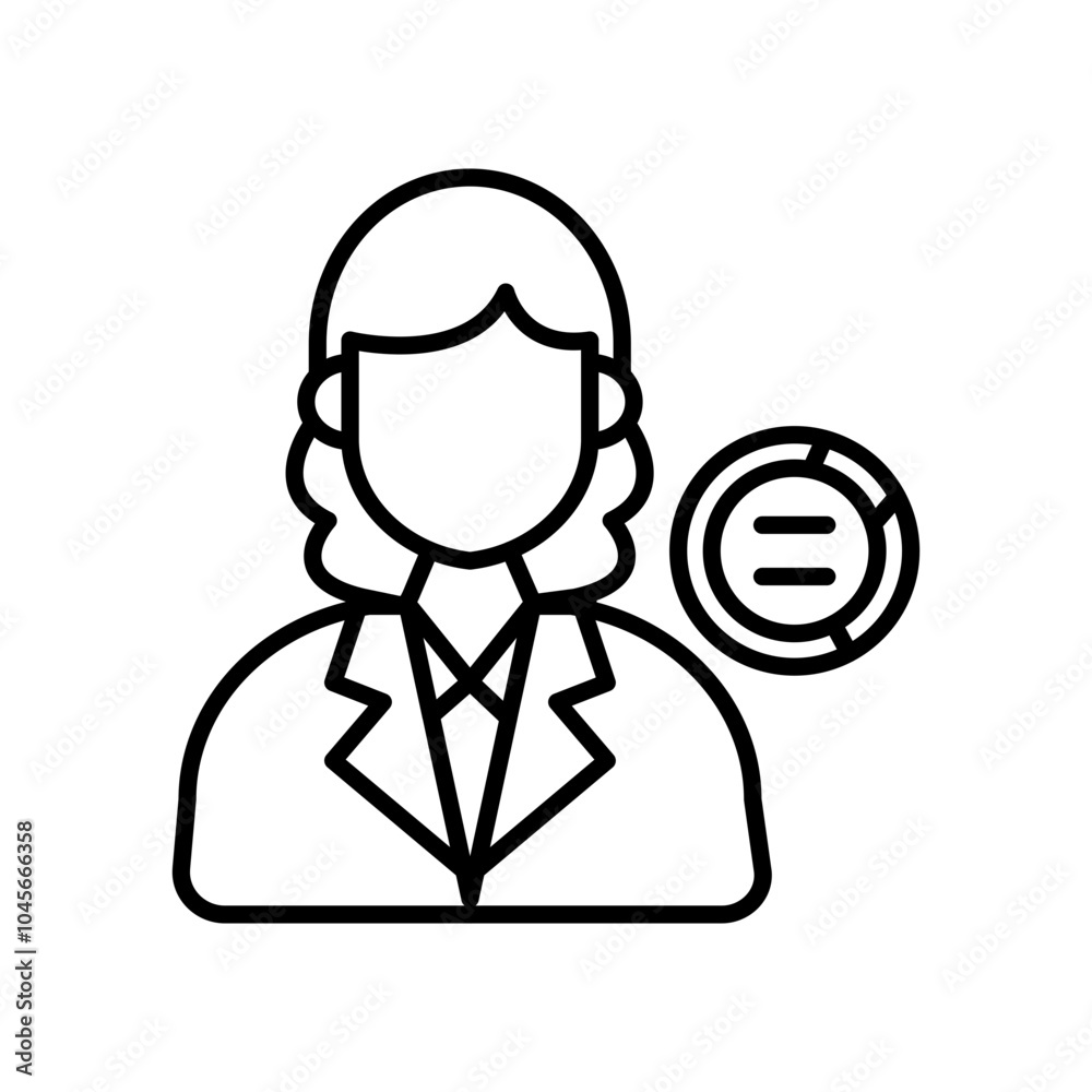 Data Scientist Outline Icon, Vector illustration Data Scientist Outline Icon, Vector illustration