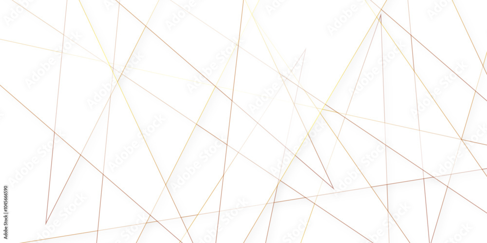 Obraz premium Soft light white and golden abstract minimal elegant futuristic geometric triangular background. High-tech geometrical polygonal Layout template. Decorative web business banner technology concept.