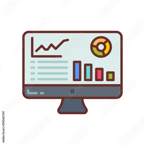 Web Analytics Filled Icons , Vector illustration