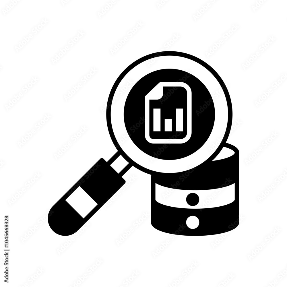 Data Query Glyph Icon, Vector illustration Data Query Glyph Icon, Vector illustration