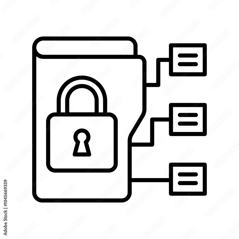 File Classification Outline Icon, Vector illustration File Classification Outline Icon, Vector illustration