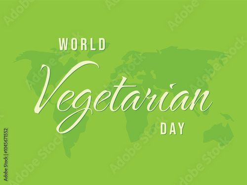 World vegetarian day flat poster design