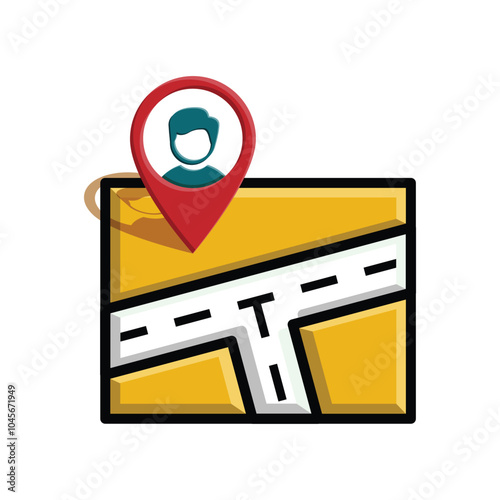 Location on map. locations marked on the map with avatar pins. location icon. flat design style. Travel, navigation, maps, shipping. vector template design