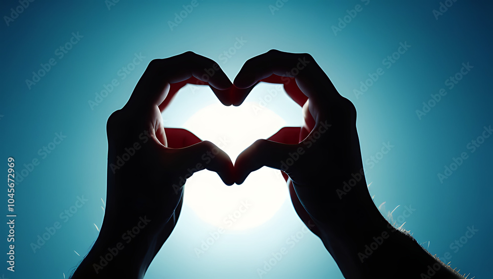 Fototapeta premium hands form heart shape paper cut