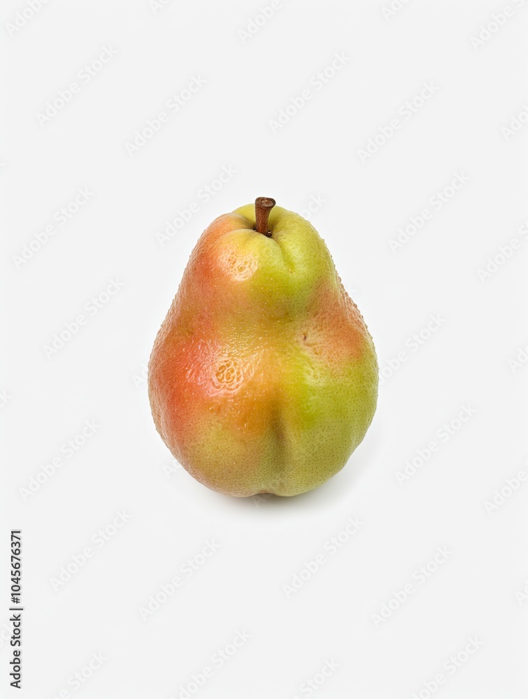 Fresh and Ripe Forelle Pear with Red Blush on a Clean White Background Fresh and Ripe Forelle Pear with Red Blush on a Clean White Background