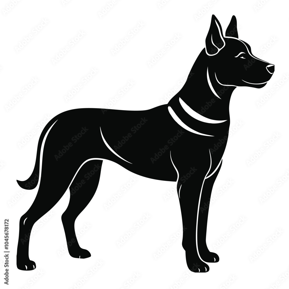 create a dog silhouette vector with a white background create a dog silhouette vector with a white background
