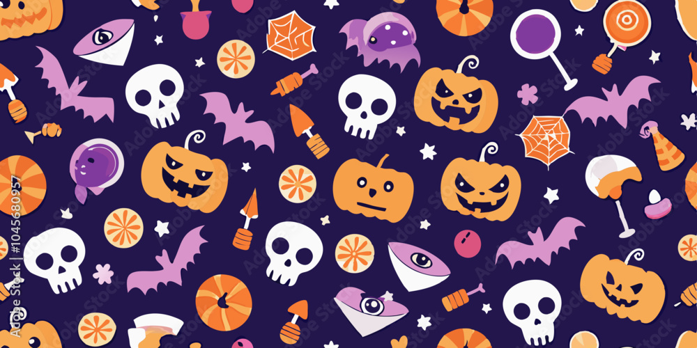 Halloween SEAMLESS background Vector Illustration Halloween SEAMLESS background Vector Illustration