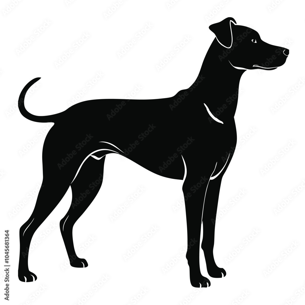 create a dog silhouette vector with white background create a dog silhouette vector with white background
