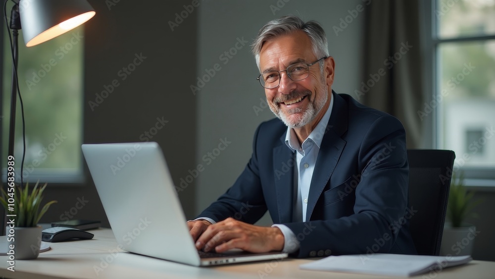Confident Business Professional Engaging in a Video Call Confident Business Professional Engaging in a Video Call