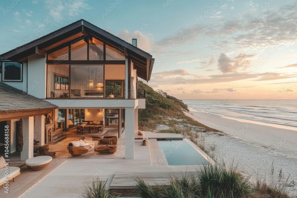beach house with a stunning view of the ocean beach house with a stunning view of the ocean
