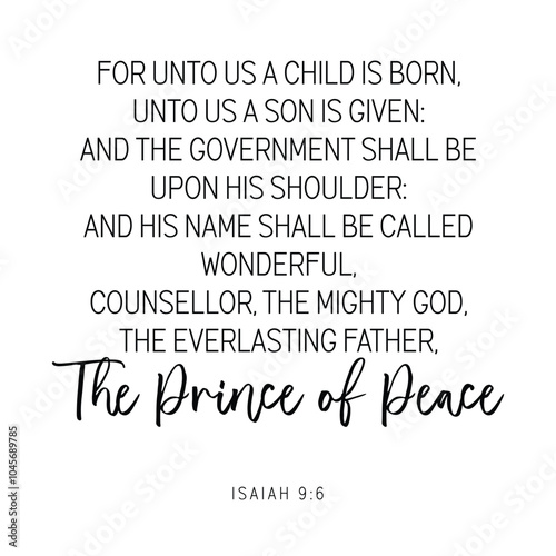 Christmas verse, Christmas holiday vector, Bible verse text vector, Printable scripture text, Bible text art vector	