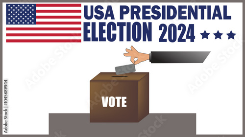 USA Elections 2024 Illustration file. United States of America Presidential Elections Illustrations. US Election November 2024