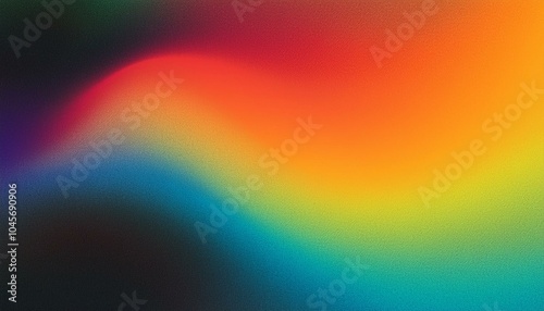 Grainy, vibrant gradient background with glowing abstract shapes in yellow, green, orange, and blue.
