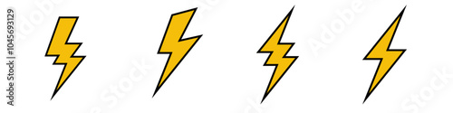 Thunder and Bolt Icon: Vector Logo for Energy Companies photo