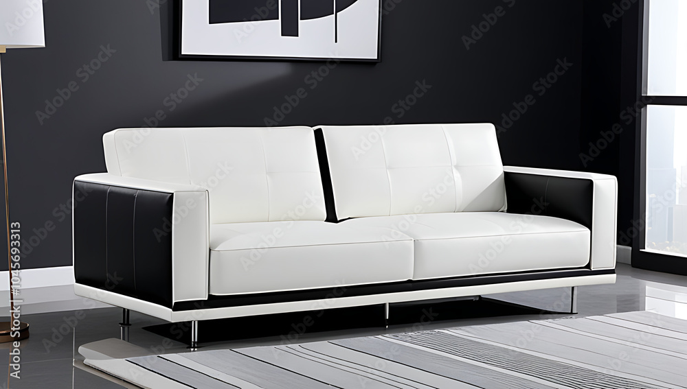 schwartz modern three seater sofa sleek design black white colors schwartz modern three seater sofa sleek design black white colors
