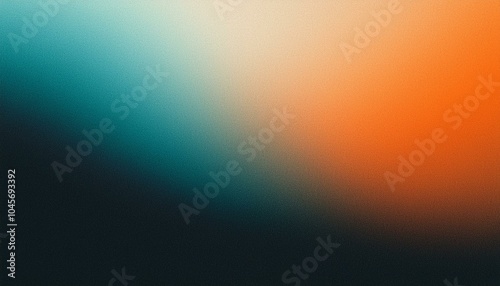 Dark grainy banner background with orange-white and teal-black gradients; abstract design with glowing noise texture effect.