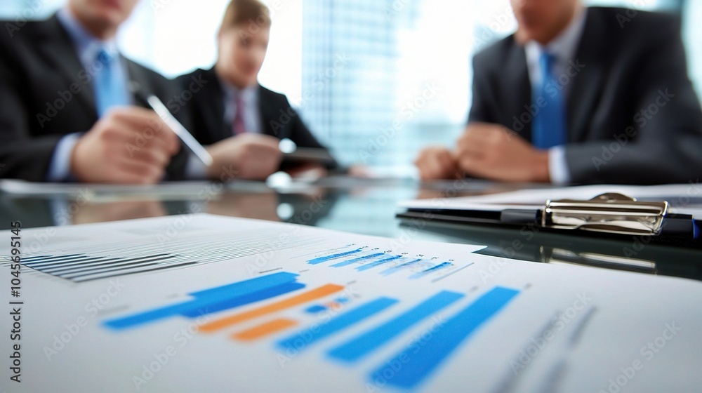 Business Meeting with Focus on Graphs and Charts Business Meeting with Focus on Graphs and Charts