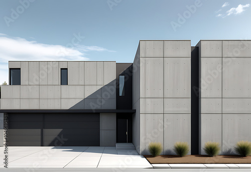 three dimensional rendering appears large concrete wall front