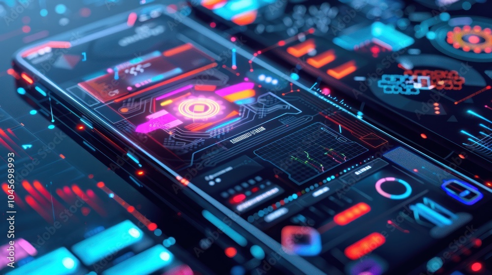 Futuristic Smartphone Interface Futuristic Smartphone Interface