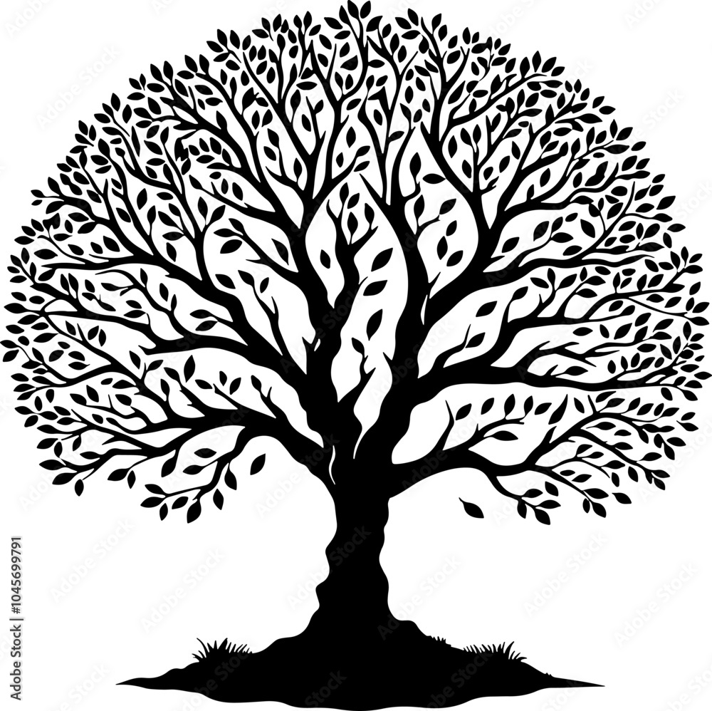 Fototapeta premium Minimalist Big Tree icon design