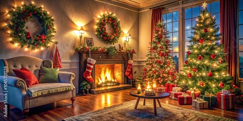 Festive Christmas Zoom Background for Virtual Meetings – Ideal Holiday Product Photography