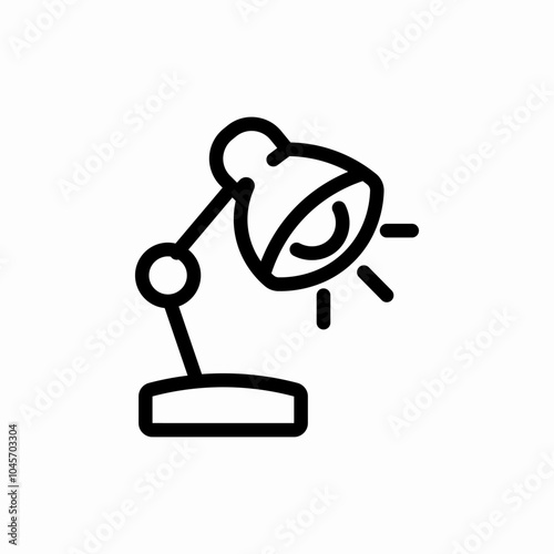 desk lamp icon sign vector