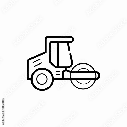 road roller icon sign vector