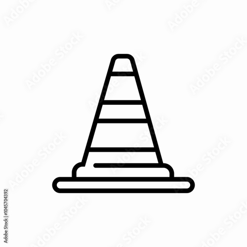 traffic cone icon sign vector