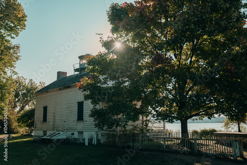 Jones Point Lighthouse in Alexandria Virginia on the Potomoc River photo