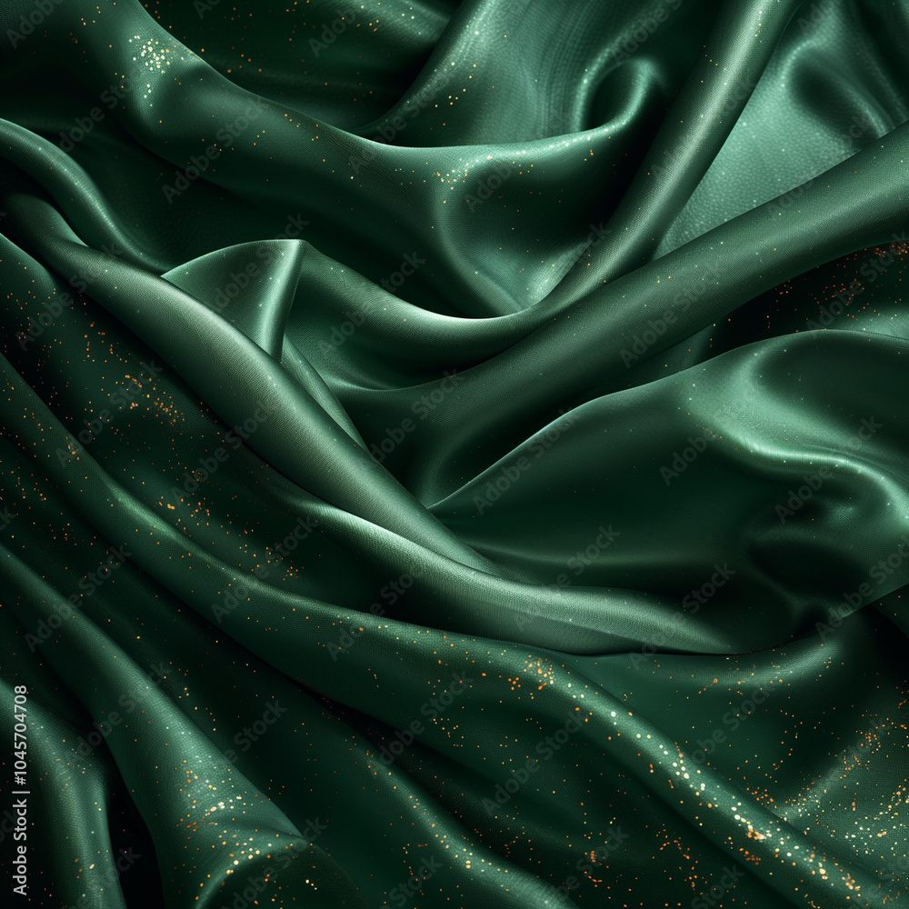 Obraz premium Luxurious Emerald Fabric