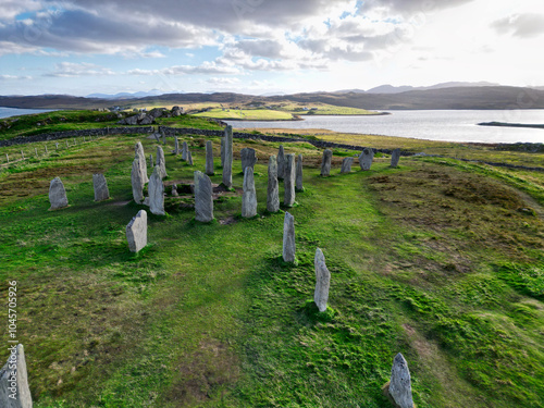 Wallpaper Mural The ancient standing stones of Callanish (or Calanais) on Lewis in the Outer Hebrides of Scotland at sunset Torontodigital.ca