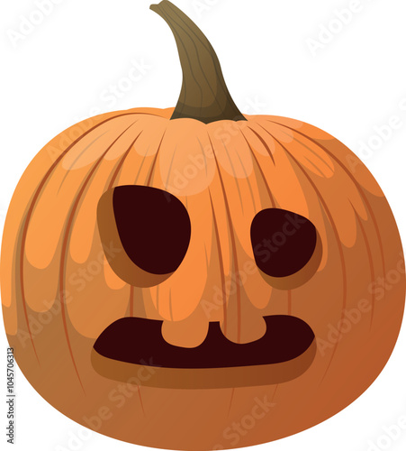 Halloween pumpkins with smiling faces and hearts, ready for festive fall decorations, party invitations and seasonal designs. illustration of cute